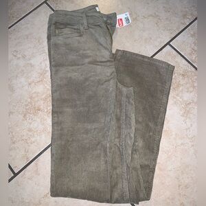 Green high rise corduroy pants size SMALL